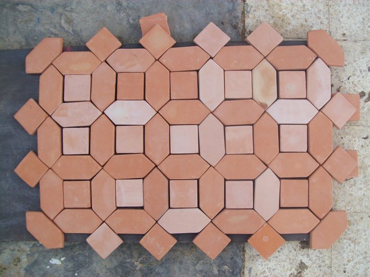 Picket and Square Natural Clay Tiles – 4x4 Inch - Image 3